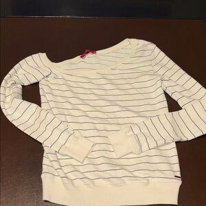 Philanthropy Cream and Navy Stripe Women's Sweater
